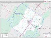 Staunton-Waynesboro Metro Area <br /> Wall Map <br /> Premium Style 2024 Map