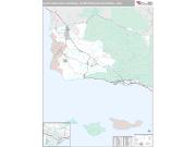 Santa Maria-Santa Barbara Metro Area <br /> Wall Map <br /> Premium Style 2024 Map