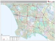 Southern Los Angeles County Metro Area <br /> Wall Map <br /> Premium Style 2024 Map