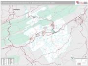 Blacksburg-Christiansburg-Radford Metro Area <br /> Wall Map <br /> Premium Style 2024 Map
