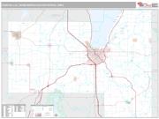 Fond du Lac Metro Area <br /> Wall Map <br /> Premium Style 2024 Map