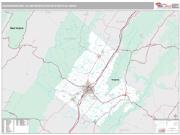 Harrisonburg Metro Area <br /> Wall Map <br /> Premium Style 2024 Map