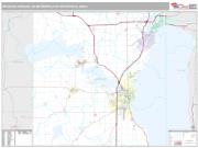Oshkosh-Neenah Metro Area <br /> Wall Map <br /> Premium Style 2024 Map