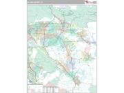Inland Empire Metro Area <br /> Wall Map <br /> Premium Style 2024 Map