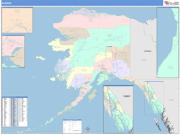 Alaska <br /> Wall Map <br /> Color Cast Style 2024 Map