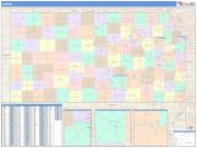 Kansas <br /> Wall Map <br /> Color Cast Style 2024 Map