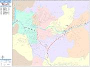 Santa Clarita <br /> Wall Map <br /> Color Cast Style 2024 Map