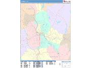 Waterbury <br /> Wall Map <br /> Color Cast Style 2024 Map