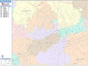 Winston-Salem <br /> Wall Map <br /> Color Cast Style 2024 Map