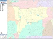 Carrollton <br /> Wall Map <br /> Color Cast Style 2024 Map