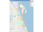 Brevard <br /> Wall Map <br /> Color Cast Style 2024 Map