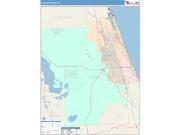 Flagler <br /> Wall Map <br /> Color Cast Style 2024 Map