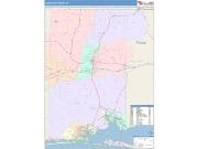 Okaloosa <br /> Wall Map <br /> Color Cast Style 2024 Map