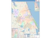 Volusia <br /> Wall Map <br /> Color Cast Style 2024 Map