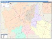 Coweta <br /> Wall Map <br /> Color Cast Style 2024 Map