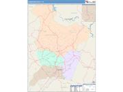 Habersham <br /> Wall Map <br /> Color Cast Style 2024 Map