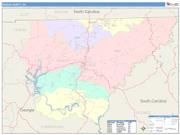 Rabun <br /> Wall Map <br /> Color Cast Style 2024 Map