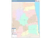Sanilac <br /> Wall Map <br /> Color Cast Style 2024 Map