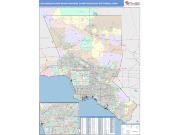 Los Angeles-Long Beach-Anaheim <br /> Wall Map <br /> Color Cast Style 2024 Map