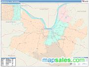 Owensboro <br /> Wall Map <br /> Color Cast Style 2024 Map