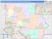 Riverside-San Bernardino-Ontario <br /> Wall Map <br /> Color Cast Style 2024 Map
