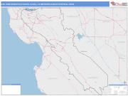 San Jose-Sunnyvale-Santa Clara <br /> Wall Map <br /> Color Cast Style 2024 Map