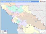 San Luis Obispo-Paso Robles-Arroyo Grande <br /> Wall Map <br /> Color Cast Style 2024 Map