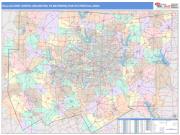 Dallas-Fort Worth-Arlington <br /> Wall Map <br /> Color Cast Style 2024 Map