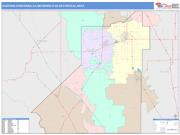 Hanford-Corcoran <br /> Wall Map <br /> Color Cast Style 2024 Map