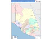 Oxnard-Thousand Oaks-Ventura <br /> Wall Map <br /> Color Cast Style 2024 Map