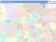 San Fernando Valley <br /> Wall Map <br /> Color Cast Style 2024 Map