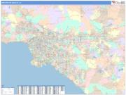 Greater Los Angeles <br /> Wall Map <br /> Color Cast Style 2024 Map