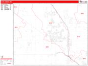Casa Grande <br /> Wall Map <br /> Zip Code <br /> Red Line Style 2024 Map