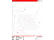 Lake Havasu City <br /> Wall Map <br /> Zip Code <br /> Red Line Style 2024 Map