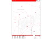 Eastvale <br /> Wall Map <br /> Zip Code <br /> Red Line Style 2024 Map