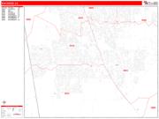 Elk Grove <br /> Wall Map <br /> Zip Code <br /> Red Line Style 2024 Map