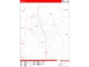 Menifee <br /> Wall Map <br /> Zip Code <br /> Red Line Style 2024 Map