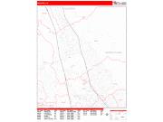 Milpitas <br /> Wall Map <br /> Zip Code <br /> Red Line Style 2024 Map