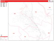 Novato <br /> Wall Map <br /> Zip Code <br /> Red Line Style 2024 Map