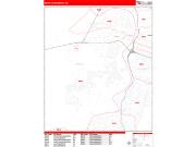 West Sacramento <br /> Wall Map <br /> Zip Code <br /> Red Line Style 2024 Map