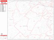 Brookline <br /> Wall Map <br /> Zip Code <br /> Red Line Style 2024 Map