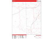 Taylor <br /> Wall Map <br /> Zip Code <br /> Red Line Style 2024 Map