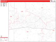 Burlington <br /> Wall Map <br /> Zip Code <br /> Red Line Style 2024 Map