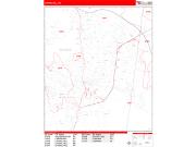 Chapel Hill <br /> Wall Map <br /> Zip Code <br /> Red Line Style 2024 Map