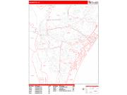 Wilmington <br /> Wall Map <br /> Zip Code <br /> Red Line Style 2024 Map