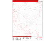 Baytown <br /> Wall Map <br /> Zip Code <br /> Red Line Style 2024 Map