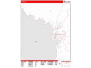 Laredo <br /> Wall Map <br /> Zip Code <br /> Red Line Style 2024 Map