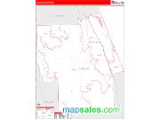Flagler County, FL <br /> Wall Map <br /> Zip Code <br /> Red Line Style 2024 Map