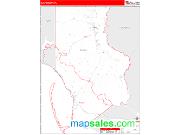 Gulf County, FL <br /> Wall Map <br /> Zip Code <br /> Red Line Style 2024 Map