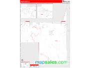 Hendry County, FL <br /> Wall Map <br /> Zip Code <br /> Red Line Style 2024 Map